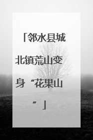 邻水县城北镇荒山变身“花果山”